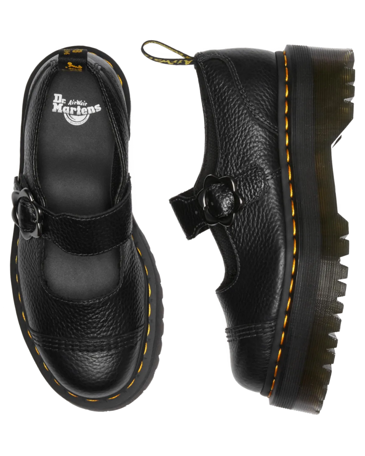 Store Addina Bloemengesp Leren Platform Schoenen UNISEX Platform Schoenen|Mary Jane Schoenen