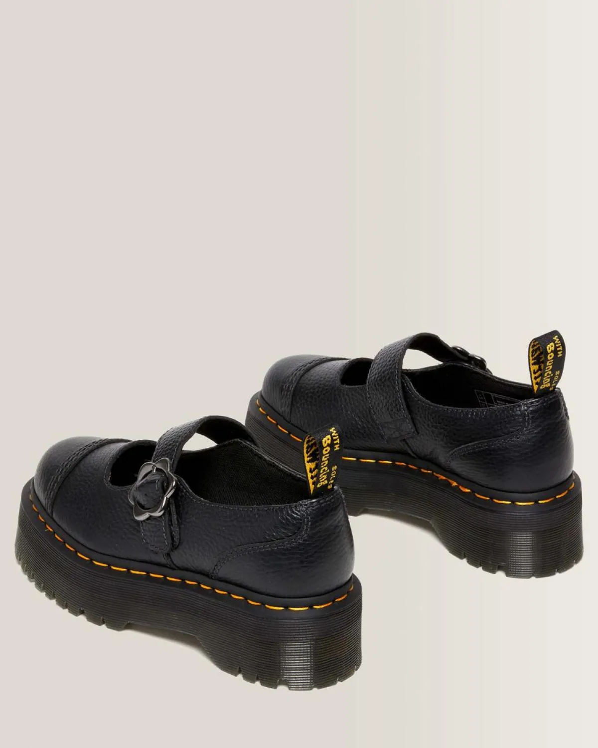 Store Addina Bloemengesp Leren Platform Schoenen UNISEX Platform Schoenen|Mary Jane Schoenen
