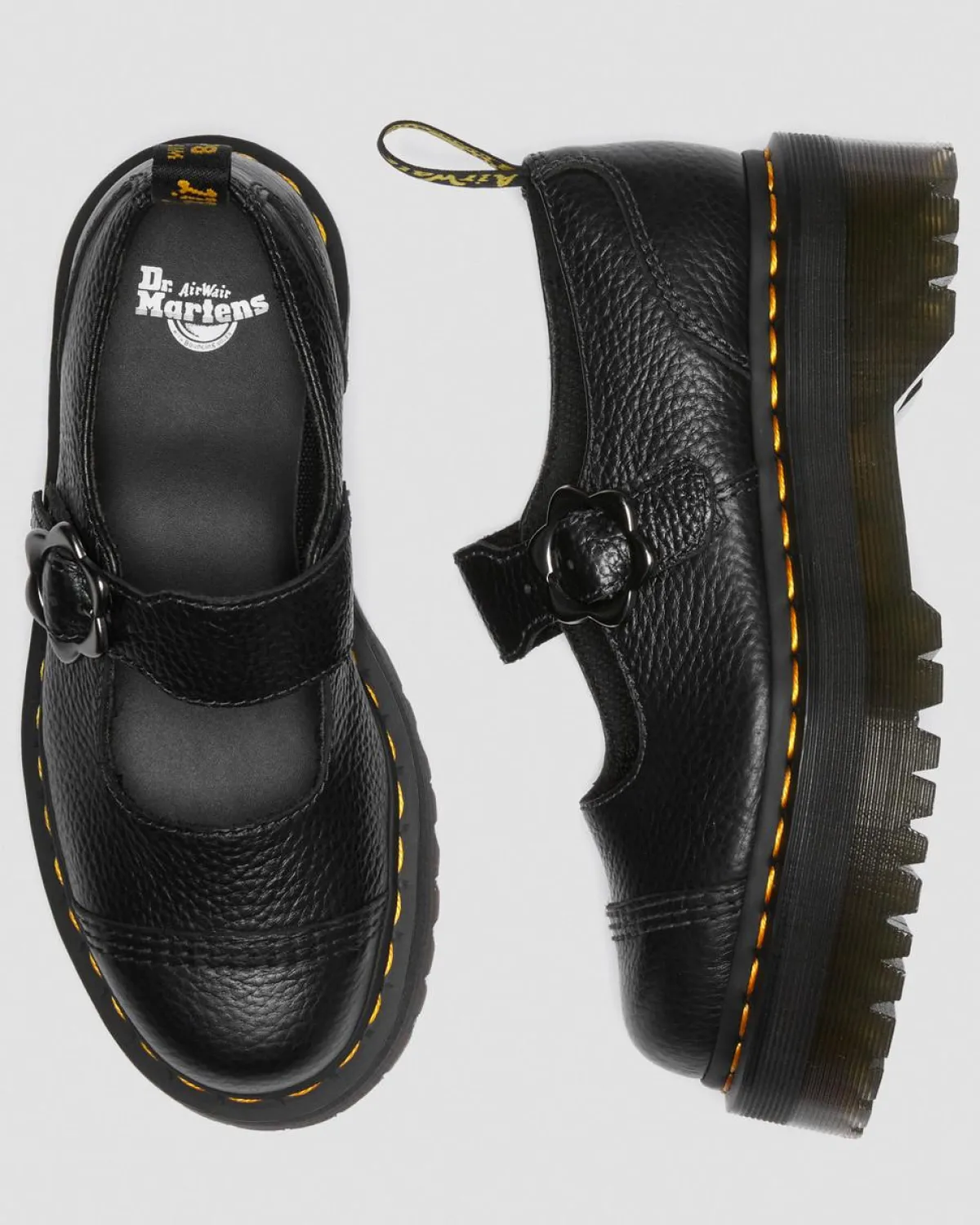 Store Addina Bloemengesp Leren Platform Schoenen UNISEX Platform Schoenen|Mary Jane Schoenen