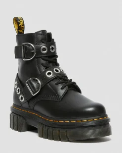 Hot Audrick Hardware Leren Platform Laarzen WOMENS Platform Laarzen