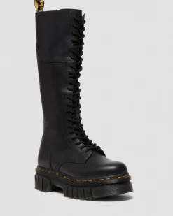 Cheap Audrick Leren Kniehoge Platformlaarzen met 20 veterogen WOMENS Hoge Laarzen|Veterlaarzen