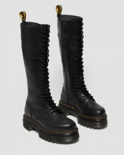 Cheap Audrick Leren Kniehoge Platformlaarzen met 20 veterogen WOMENS Hoge Laarzen|Veterlaarzen