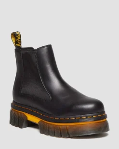 Online Audrick Leren Platform Chelsea Boots met Contrasterende Zool WOMENS Enkellaarzen|Chelsea Boots
