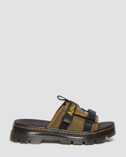 Online Ayce Logo Gemalen Leren Platform Slippers met Band UNISEX Sandalen|Lichte Sandalen