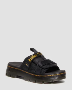 Shop Ayce Logo Gemalen Leren Platform Slippers met Band UNISEX Sandalen|Schoenen