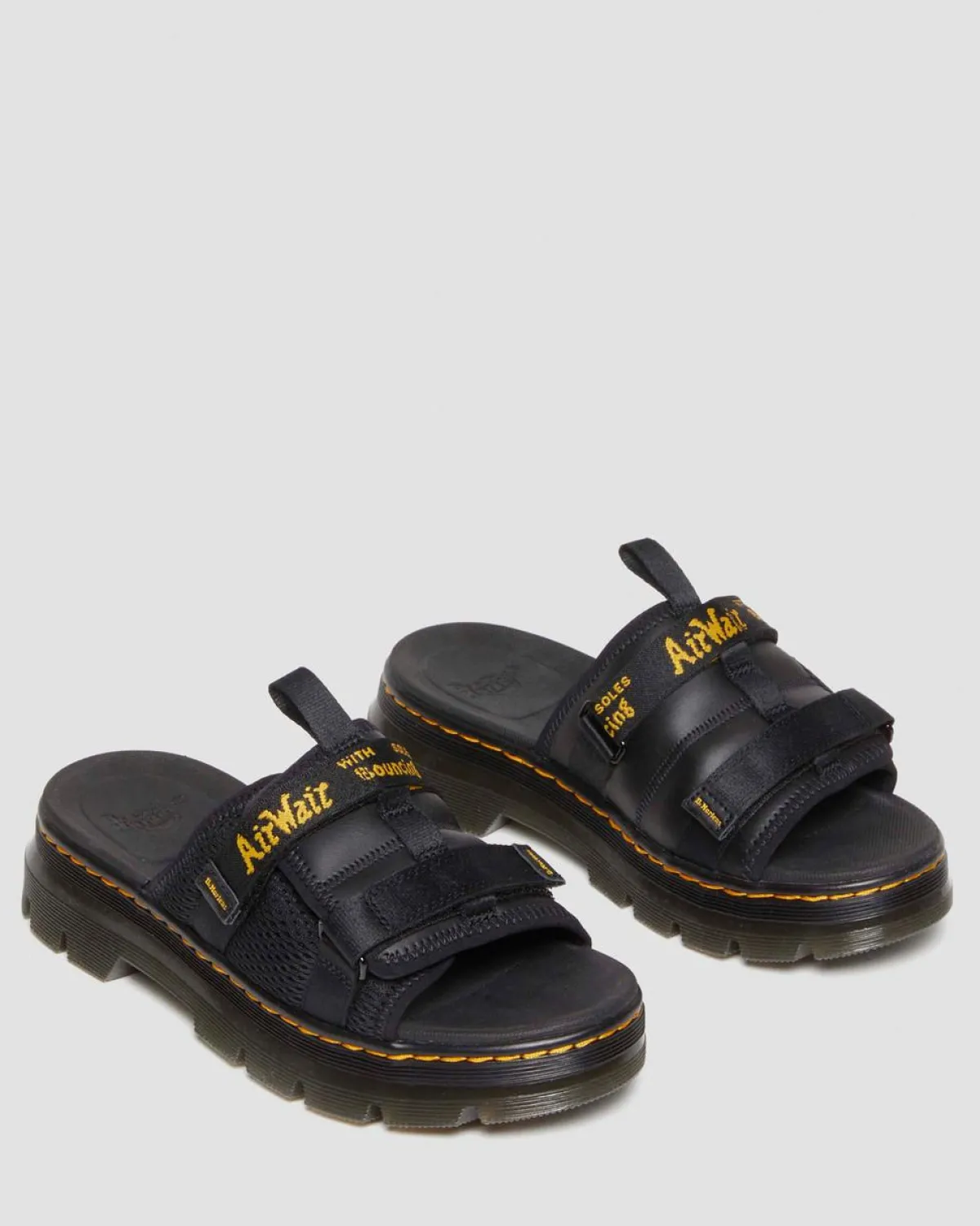 Shop Ayce Logo Gemalen Leren Platform Slippers met Band UNISEX Sandalen|Schoenen