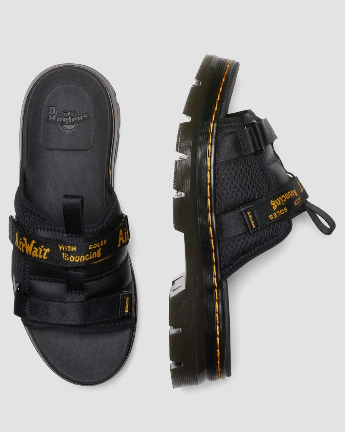 Shop Ayce Logo Gemalen Leren Platform Slippers met Band UNISEX Sandalen|Schoenen