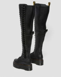Best Azreya Max Leren Platform Laarzen met 26-veterogen WOMENS Hoge Laarzen|Platform Laarzen