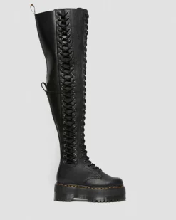 Best Azreya Max Leren Platform Laarzen met 26-veterogen WOMENS Hoge Laarzen|Platform Laarzen