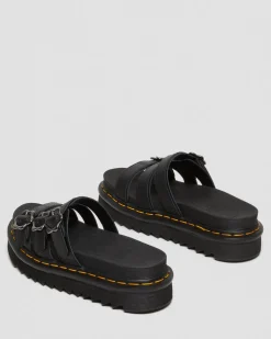 Best Sale Blaire Bloemengesp Leren Slide Sandalen WOMENS Slippers|Lichte Sandalen