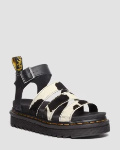 Fashion Blaire Hair-On Koeienprint Sandalen WOMENS Lichte Sandalen|Gladiator Sandalen