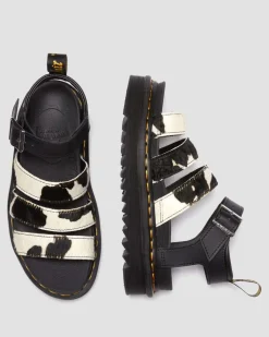 Fashion Blaire Hair-On Koeienprint Sandalen WOMENS Lichte Sandalen|Gladiator Sandalen