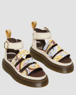 Cheap Clarissa II Quad Retro Canvas Vegan Platform Sandalen met Riem UNISEX Vegan|Platform Sandalen