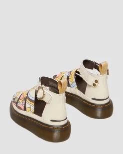 Cheap Clarissa II Quad Retro Canvas Vegan Platform Sandalen met Riem UNISEX Vegan|Platform Sandalen
