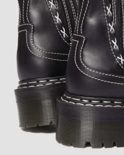 Clearance 2976 Contrasterende Steek Leren Chelsea Laarzen Originals|Nieuw Binnen