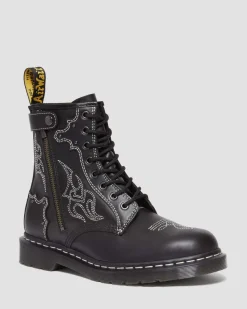 Best Sale 1460 Contrasterende Steek Leren Veterlaarzen Originals|Nieuw Binnen