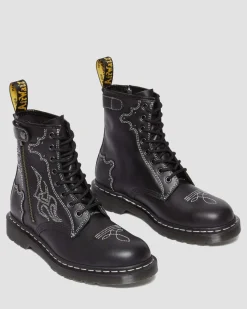 Best Sale 1460 Contrasterende Steek Leren Veterlaarzen Originals|Nieuw Binnen