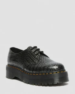 Flash Sale 1461 Croc Emboss Leren Platform Schoenen WOMENS Platform Schoenen