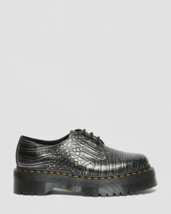 Flash Sale 1461 Croc Emboss Leren Platform Schoenen WOMENS Platform Schoenen