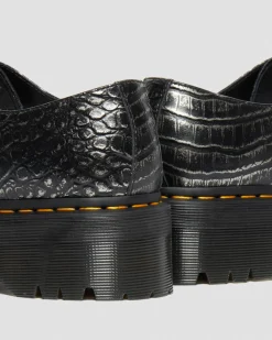 Flash Sale 1461 Croc Emboss Leren Platform Schoenen WOMENS Platform Schoenen