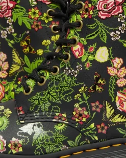 Cheap 1460 Dames Veterlaarzen met bloemenprint WOMENS Veterlaarzen