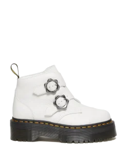 Cheap Devon Bloemengesp Gemalen Nappa Leren Platformlaarzen WOMENS Dames Sale|Zachte Leren Laarzen