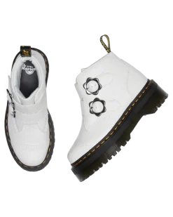 Cheap Devon Bloemengesp Gemalen Nappa Leren Platformlaarzen WOMENS Dames Sale|Zachte Leren Laarzen