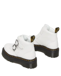 Cheap Devon Bloemengesp Gemalen Nappa Leren Platformlaarzen WOMENS Dames Sale|Zachte Leren Laarzen