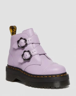 Cheap Devon Bloemengesp Gemalen Nappa Leren Platformlaarzen WOMENS Dames Sale|Zachte Leren Laarzen