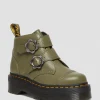 Fashion Devon Bloemengesp Gemalen Nappa Leren Platformlaarzen WOMENS Zachte Leren Laarzen