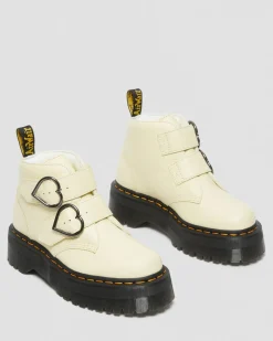 New Devon Heart Leren Platform Laarzen WOMENS Dames Sale|Enkellaarzen