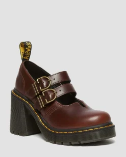 Best EVIEE LEREN MARY JANE SCHOENEN MET UITLOPENDE HAK WOMENS Hakken|Nieuw Binnen