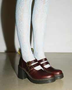 Best EVIEE LEREN MARY JANE SCHOENEN MET UITLOPENDE HAK WOMENS Hakken|Nieuw Binnen