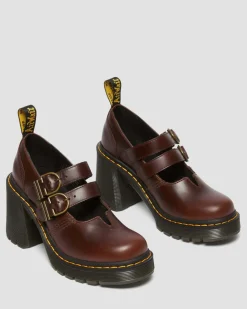 Best EVIEE LEREN MARY JANE SCHOENEN MET UITLOPENDE HAK WOMENS Hakken|Nieuw Binnen