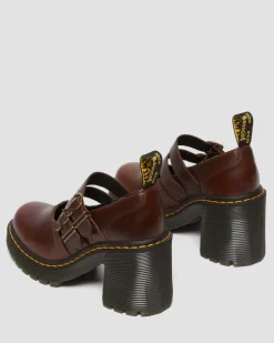 Best EVIEE LEREN MARY JANE SCHOENEN MET UITLOPENDE HAK WOMENS Hakken|Nieuw Binnen