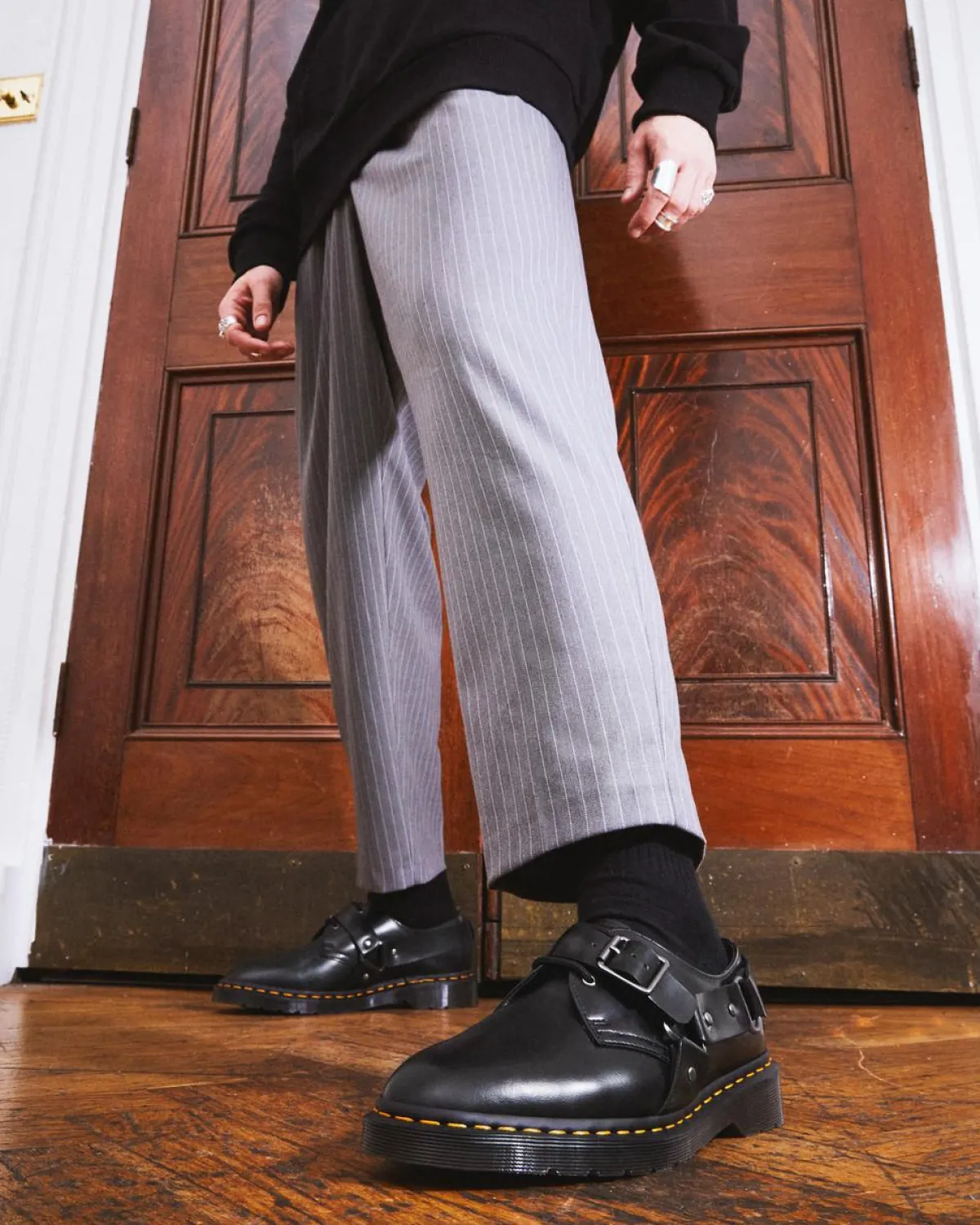 Sale Henree Smooth Leren Schoenen met Gesp MENS Veterschoenen