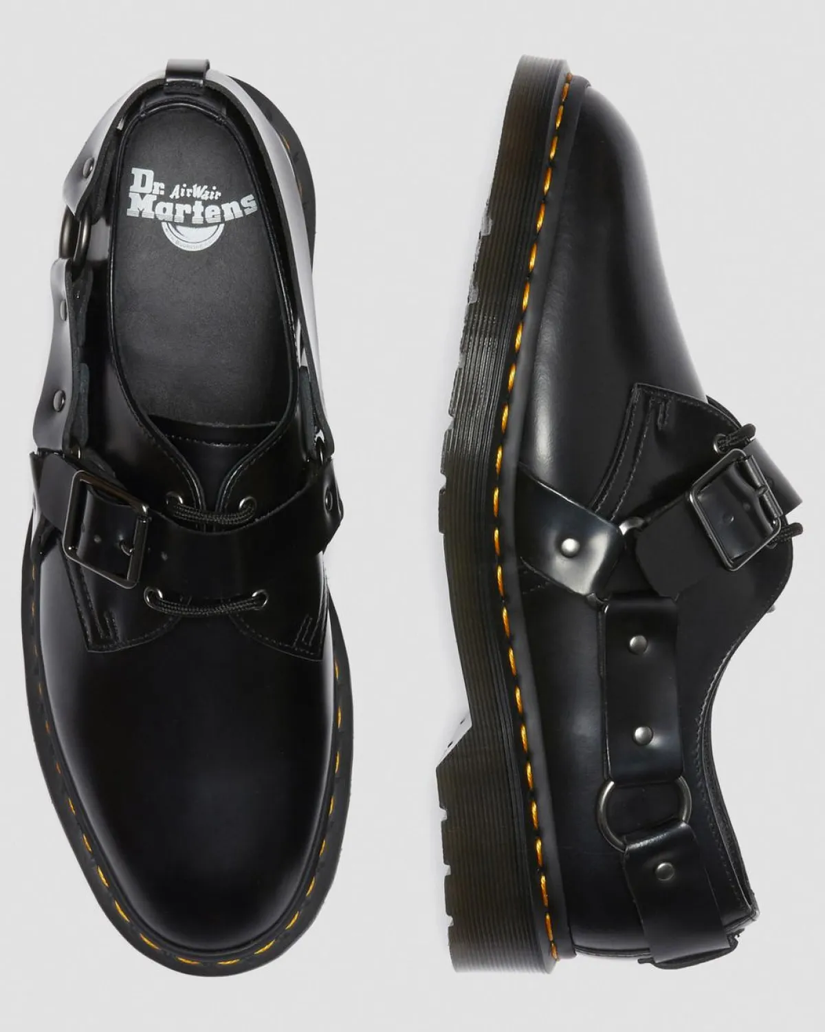 Sale Henree Smooth Leren Schoenen met Gesp MENS Veterschoenen