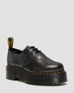 New 1461 Imitatiebont Gevoerde Metallic Leren Platform Schoenen WOMENS Dames Sale|Schoenen