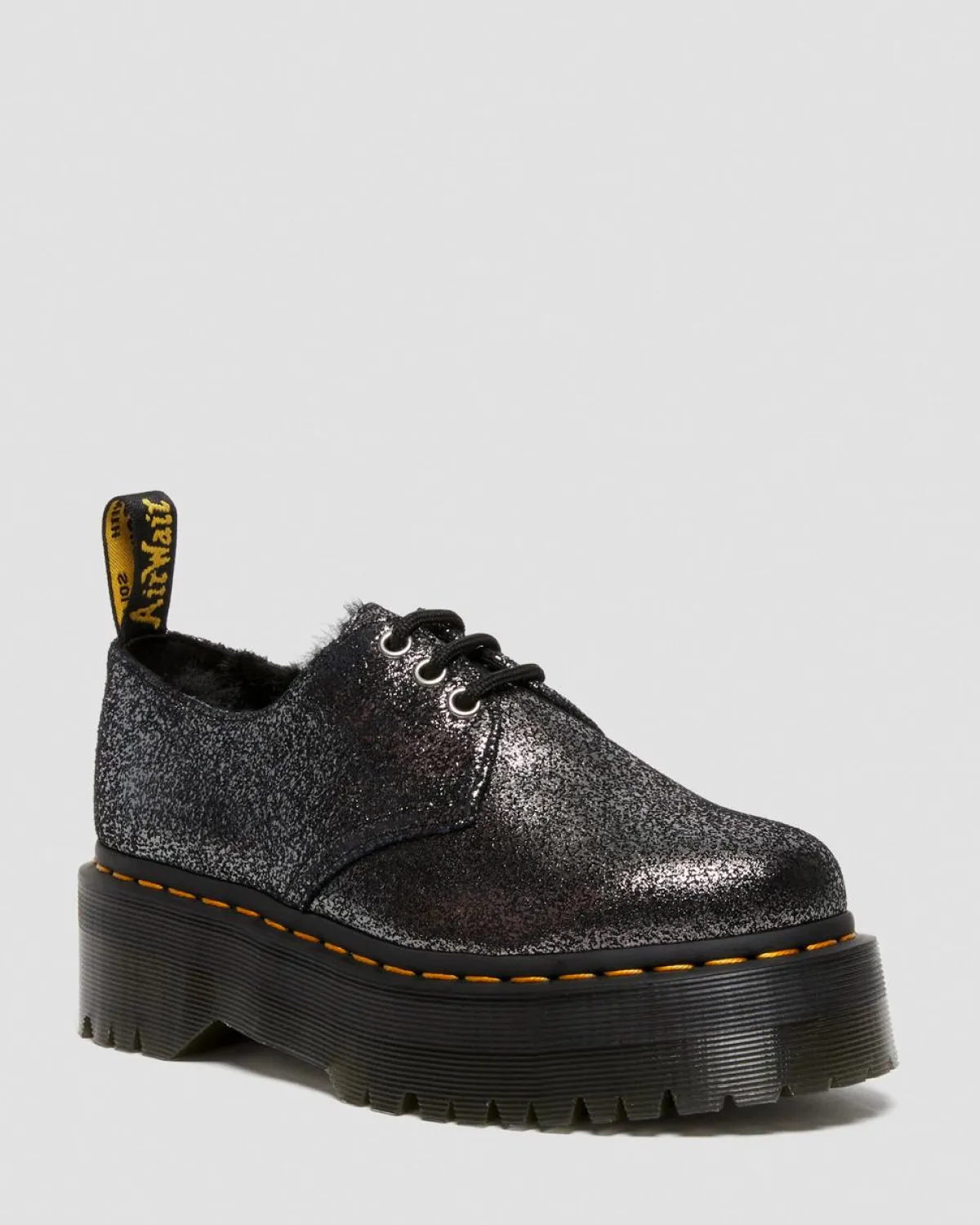 New 1461 Imitatiebont Gevoerde Metallic Leren Platform Schoenen WOMENS Dames Sale|Schoenen
