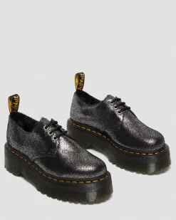 New 1461 Imitatiebont Gevoerde Metallic Leren Platform Schoenen WOMENS Dames Sale|Schoenen