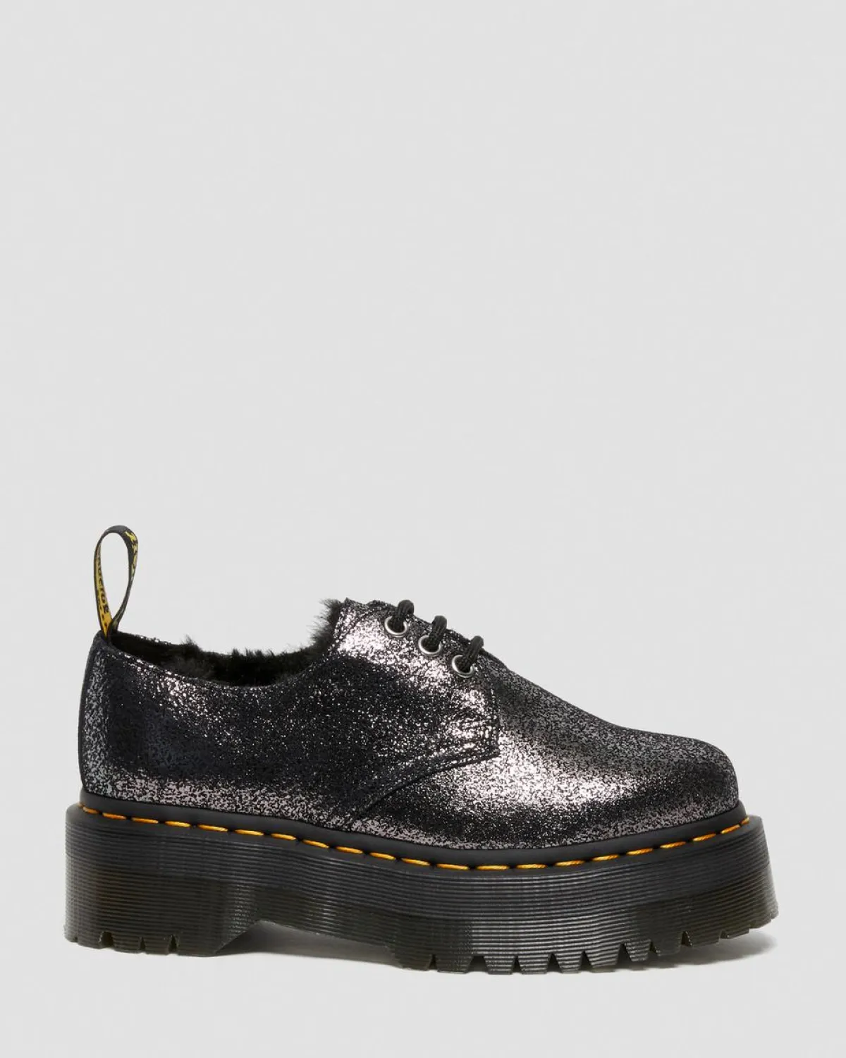 New 1461 Imitatiebont Gevoerde Metallic Leren Platform Schoenen WOMENS Dames Sale|Schoenen