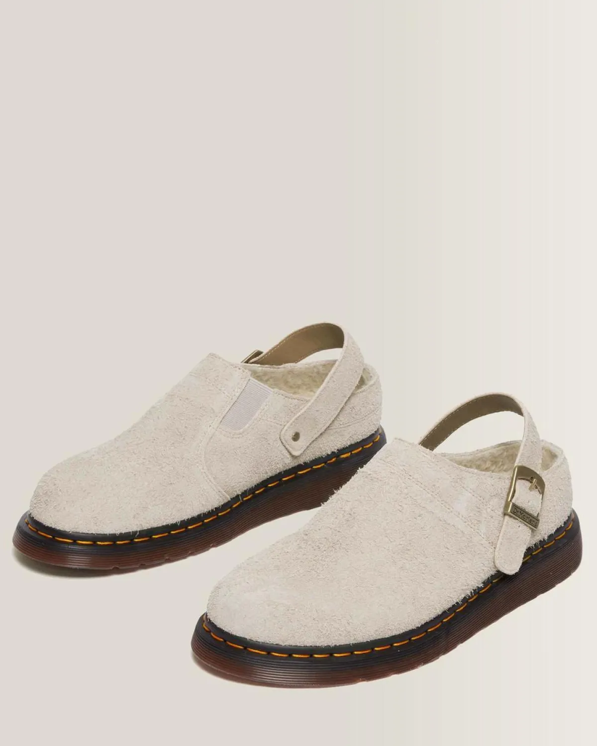 Best Isham Imitatie Schapenvacht Gevoerde Suède Mules UNISEX Suède|Nieuw Binnen