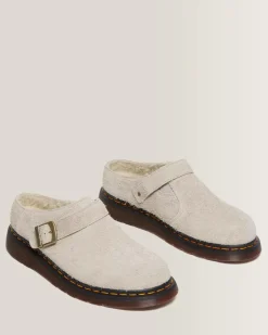 Best Isham Imitatie Schapenvacht Gevoerde Suède Mules UNISEX Suède|Nieuw Binnen