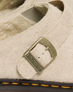 Best Isham Imitatie Schapenvacht Gevoerde Suède Mules UNISEX Suède|Nieuw Binnen