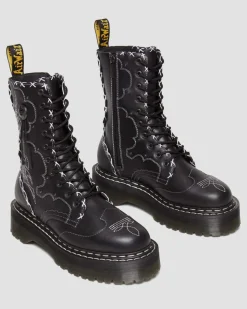 Cheap Jadon Hi Contrasterende Steek Leren Platform Laarzen Nieuw Binnen|Trending Stijlen