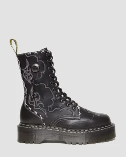 Cheap Jadon Hi Contrasterende Steek Leren Platform Laarzen Nieuw Binnen|Trending Stijlen