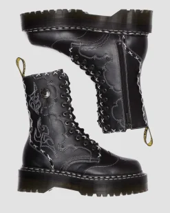Cheap Jadon Hi Contrasterende Steek Leren Platform Laarzen Nieuw Binnen|Trending Stijlen