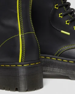 Best Sale Jadon II Neon Ster Leren Platform Laarzen GIFTS Enkellaarzen|Platform Laarzen