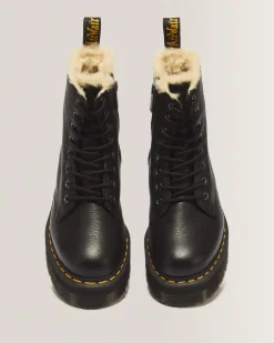 Sale Jadon Imitatiebont Gevoerde Leren Platformlaarzen WOMENS Winter Stijlen|Laarzen