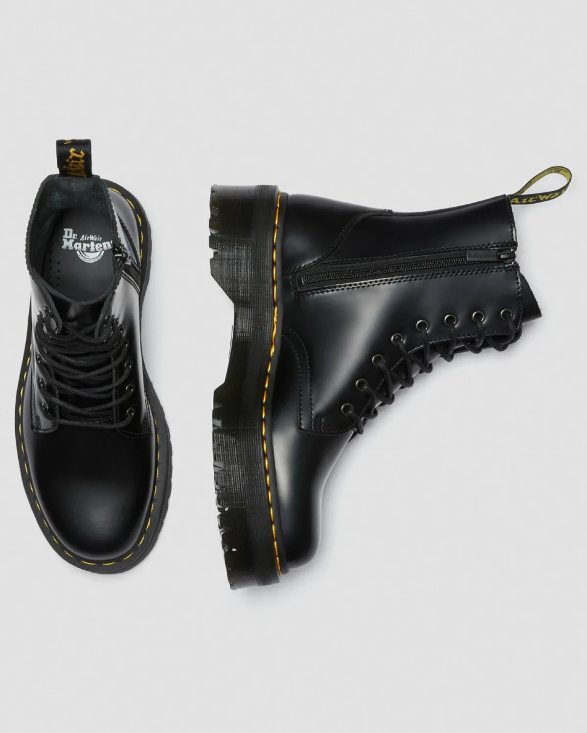Cheap Jadon Smooth Leren Platformlaarzen MENS Trending Stijlen|Platform Laarzen